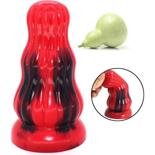 Thick 7.5 Cm Huge Butt Plug Sucker Sex Toy Thrust Dildo Butt Plug Masturbation Silicone Soft Penis Female Lasting Orgasm Product