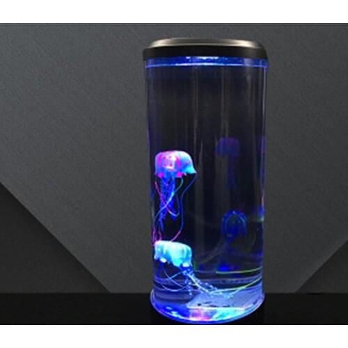 USB Power Jellyfish Mood Desk Bedside Lamp Fantasy Aquarium Hypnotic Color Changing Kids LED Night Light Home Decor
