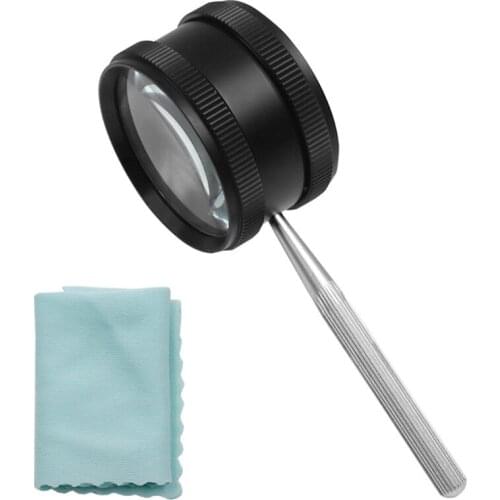 63HA 35x Magnifying Glass for Book Newspaper Reading Insect and Hobby Observation Kid Antique Jewelry Appraisal Reading