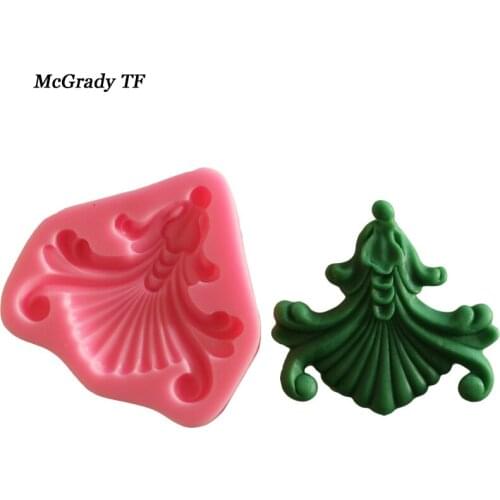 Fan Flower Fondant Cake Mold Silicone Mold Chocolate 3D Fondant Cake Decorating Tools DIY Sugar Craft Silicone Moulds Cake Tools