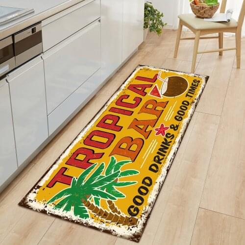 Vintage Kitchen Mat Carpet Flannel Doormats Entrance Door Mat Soft Rug for Living Room Anti-Slip Kitchen Rug Hallway Carpet