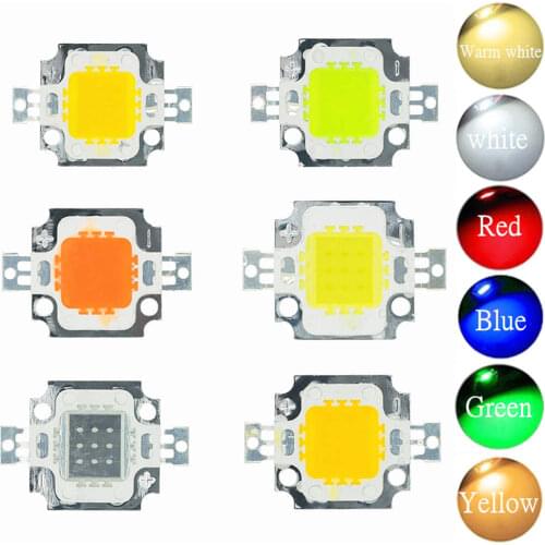High Power LED Chip10W Warm White Red Green Blue Yellow SMD Light Bead LED chip Integrated
