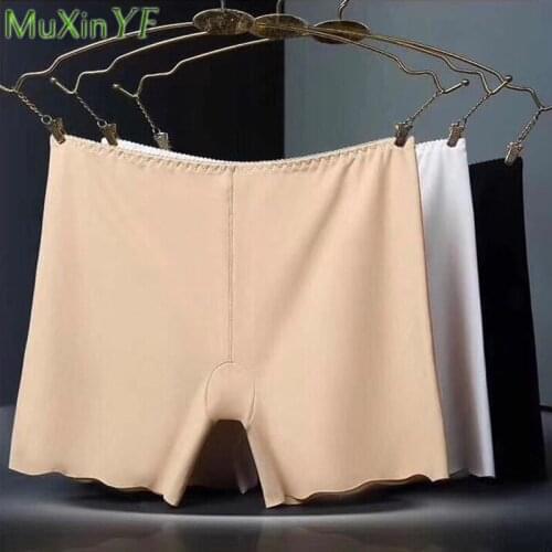 Women Summer Seamless Solid Shorts Under Skirts 2021 Lady Classic Basis Black Safety Short Pants New Breathable Cozy Underwear