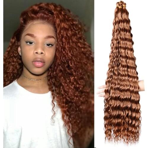 32 inch Deep Wave Bundles Human Hair 100% Unprocessed Virgin Wet and Wavy Deep Wave Curly Bundles Hair Weave Natural Color