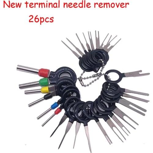 11/14/18/21/26pcs Car Remove Tool Kit Plug Circuit Board Wire Harness Terminal Extraction Pick Connector Crimp Pin Back Needle