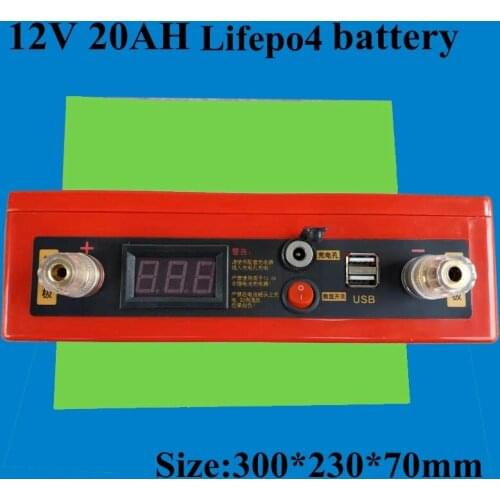 12v 20Ah Lifepo4 Battery Pack Ups Lifepo4 12v 20ah Battery Case for E-bike Electric Bicycle + 5A Charger