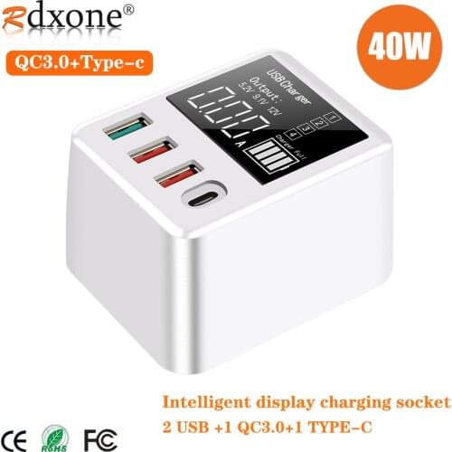 40W Quick Charge QC3.0 USB Charger Wall Travel Mobile Phone Adapter Fast Charger USB Charger For Huawei Xiaomi Samsung iPhone