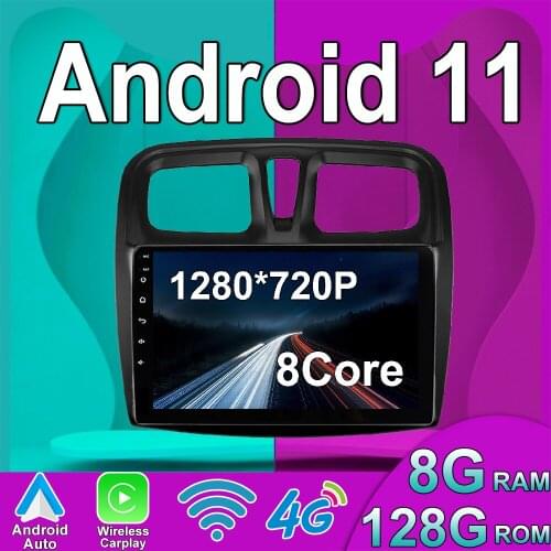 128G 10.1‘’ Car Multimedia Player Android 11 For Renault Logan Sandero Symbol 2014-2019 Car Radio GPS WIFI IPS Player