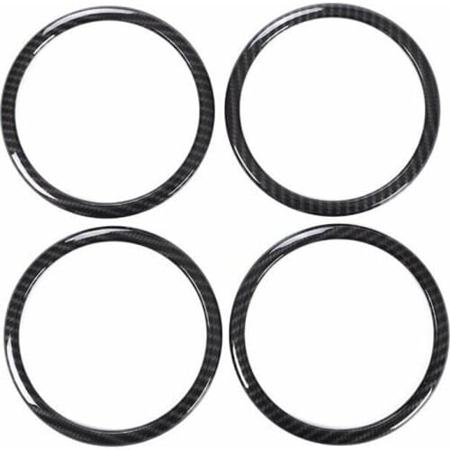 Car Styling Car Door Speaker Ring Cover Trim for -BMW 3 4 Series GT 2013-2019 Carbon Fiber