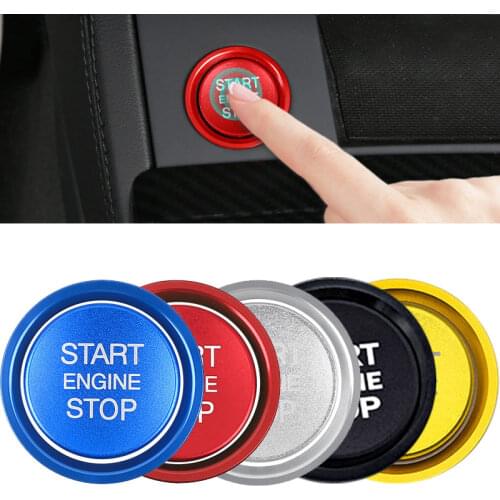 Car Styling For Audi A4 A5 B9 A6 C7 Q5 8R Auto Engine Start Stop Push Button Ring Cover Case sticker Interior Accessories