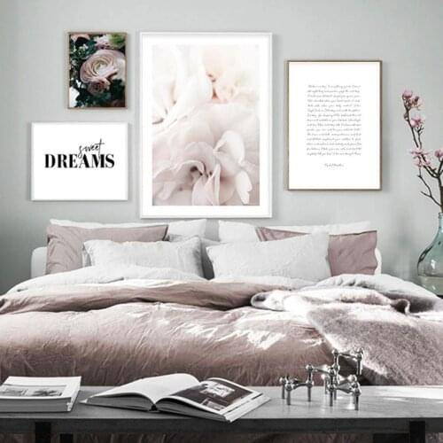 Elegant Flower Rose Scandinavian Poster Nordic Nature Wall Art Canvas Print Painting Botanical Picture Modern Home Decoration