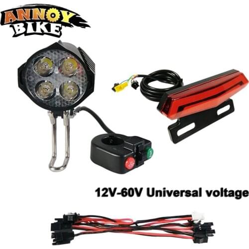 Electric Bicycle 24V36V48V60V Lamp Group Front Light LED Headlights Horn Turn Brake Light Three-in-one Switch Motorcycle