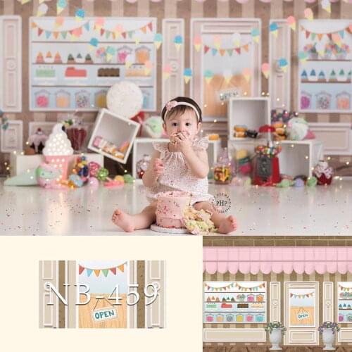 Avezano Baby Shower Birthday Party Photography Backdrop Dessert Shop Ice Cream Candy Cake Background For Photo Studio Photophone