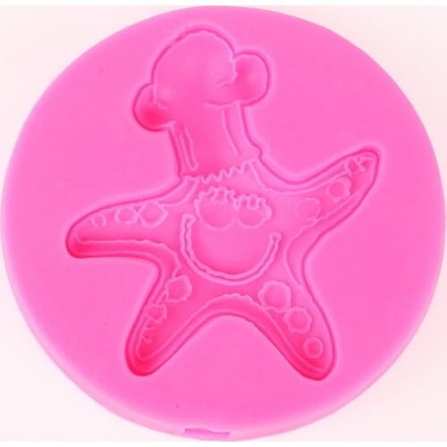 Chef Big starfish soap mould chocolate Party cake decorating tools DIY baking fondant silicone mold F0428