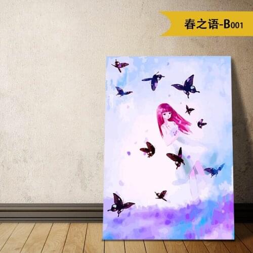 Picture DIY digital painting by digital painting Christmas birthday unique gift "Song of the Elves"