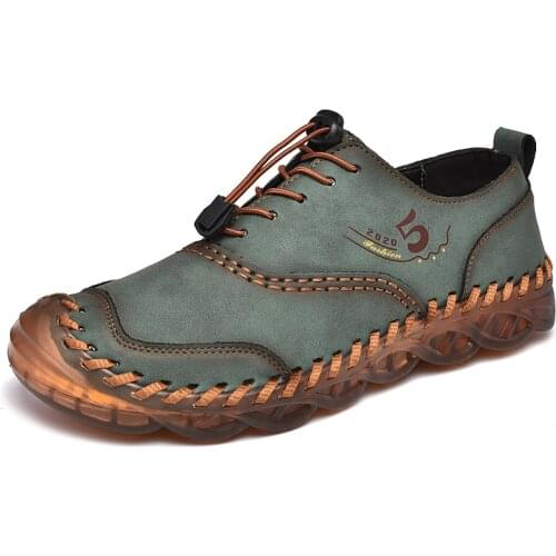 Fashion Handmade Shoes For Men High Quality Genuine Leather Sneakers Male Lace-Up Comfortable Desinger Loafers Shoes Chaussures