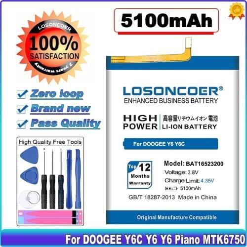 Аккумуляторы для телефонов DOOGEE Y6C  LOSONCOER China At AliExpress