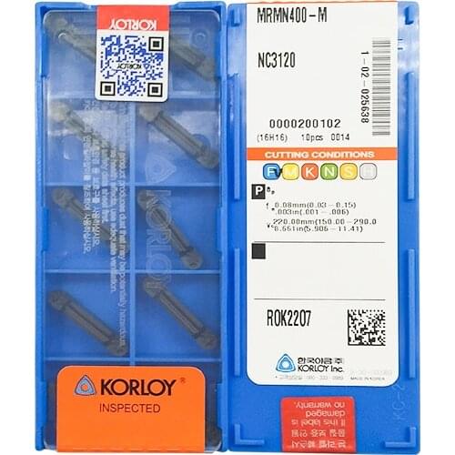 MRMN400-M NC3120 100% KORLOY Original carbide insert with the best quality 10pcs/lot free shipping