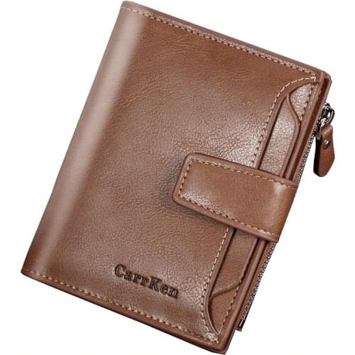 Men Wallets Fashion Short Desigh Zipper Card Holder Men Leather Purse Solid Coin Pocket High Quality Male Purse wallet women
