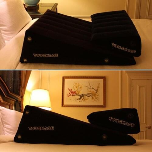 Inflatable Sex Aid Wedge Pillow Triangle Wedge Sex Cube Sofa Set Chair Bed Pad Various Position Sex Furniture For Couples 2PCS