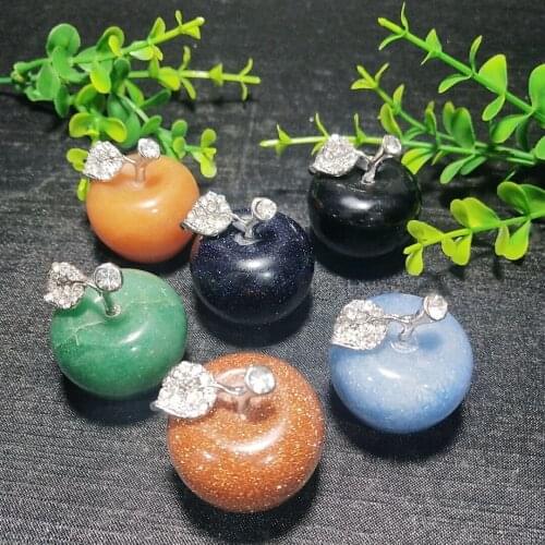 Natural crystal degaussing stone apple home decor