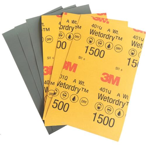 1 pcs 3M Sandpaper 2000/1500 Grit Water Abrasive Paper Car Beauty Polishing
