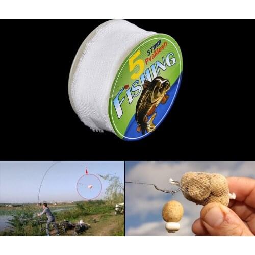 New Sale 5M PVA 37mm Mesh Refill Carp Fishing Stocking Boilie Rig Bait Wrap Bags