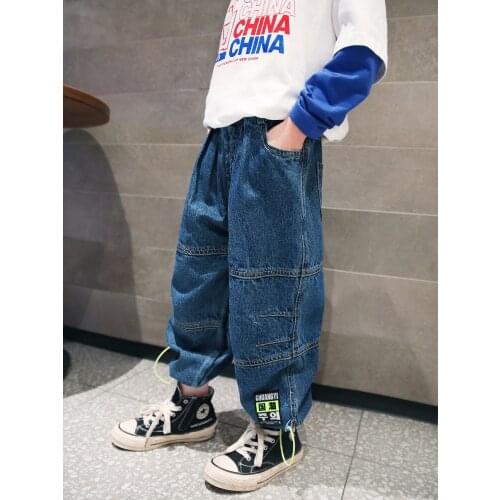 New Kids Pants Girls Toddler Boys Jeans Trousers Children Jeans for Boys Jeans Kids Boy Casual Denim Pants Kids Clothing 4-14Y