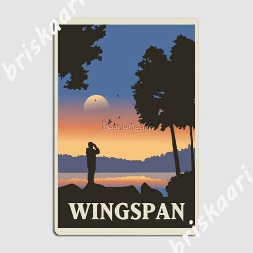 Wingspan Board Game- Minimalist Travel Metal Signs Wall Decor Wall Mural Home Customize Tin sign Posters