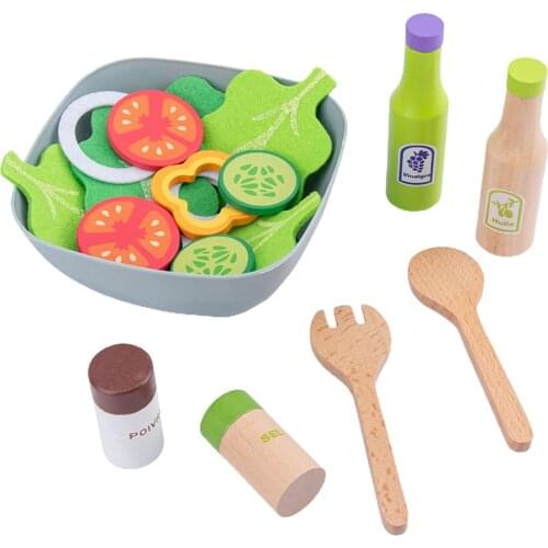 Pretend Play Kitchen Fruit Vegetable Salad Toys Educational Learning Gift Toy