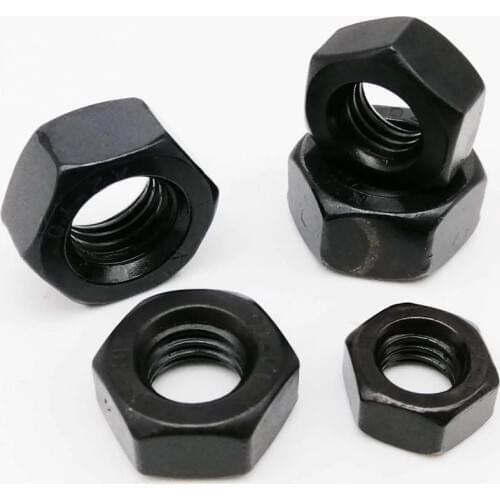 5/50pcs M1.6 M2 M2.5 M3 M3.5 M4 M5 M6 M8 M10 M12 DIN934 Black 304 Stainless Steel Hex Nut Hexagon Nut Metric Thread