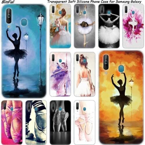 Ballerina Ballet Dancing Silicone Phone Case For Samsung Galaxy A80 A70 A60 A50 A40 A40S A30 A20E A2CORE M40 Note 10 Plus 9 8 5