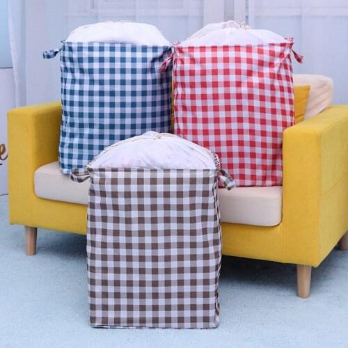 Large Laundry Basket Foldable Storage Bag Organizer Toy Dirty Clothes Underwear Shipping Drawstring Bag For Bedroom Bathroom