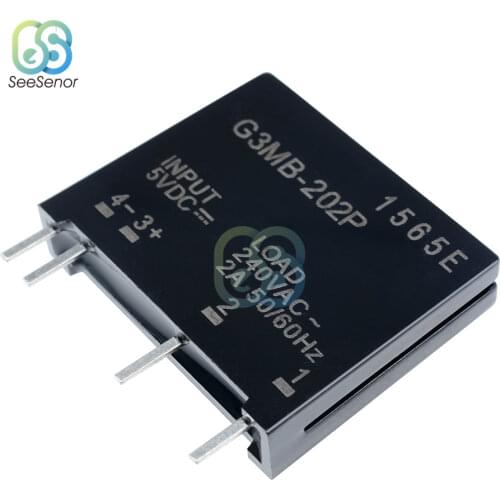 Smart Electronics Solid State Relay Module G3MB-202P DC-AC PCB SSR In 5V/12V/24VDC Out 240V AC 2A