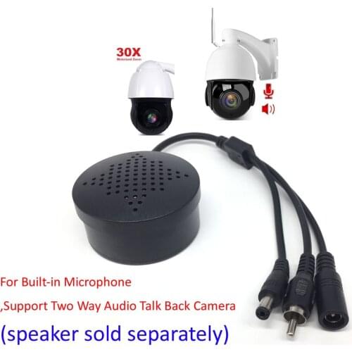 For Built-in Microphone,Support Two Way Audio Talk Back 2MP 5MP POE WIFI 30X ZOOM PTZ Camera (speaker sold separately)