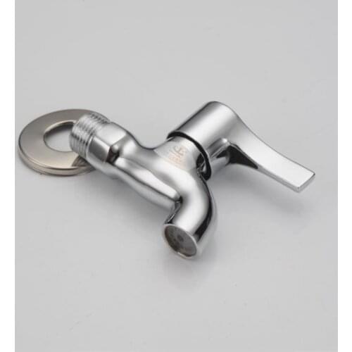 1pc Brass Chrome Outdoor Faucet Garden Bibcock Tap Bathroom Laundry Sink Cold Water Tap G1/2