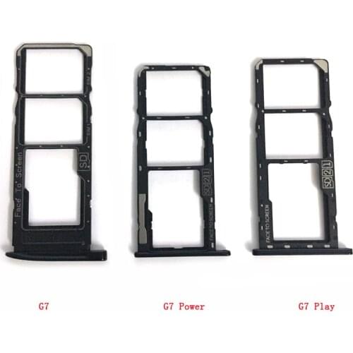 10pcs New For Motorola Moto G7 G7 Play G7 Power Sim Card Tray SD Card Reader Socket Slot Holder Replacement Part