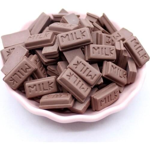 10pcs Milk Chocolate Addition Slime Charms for Slime Supplies Filler DIY Polymer Accessories Toy Lizun Model Tool for Kid Toys E