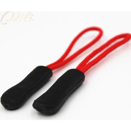 1000pcs/lot zipper pulls cord strong nylon rope ends lock zip clip buckle for backpack clothing accessories
