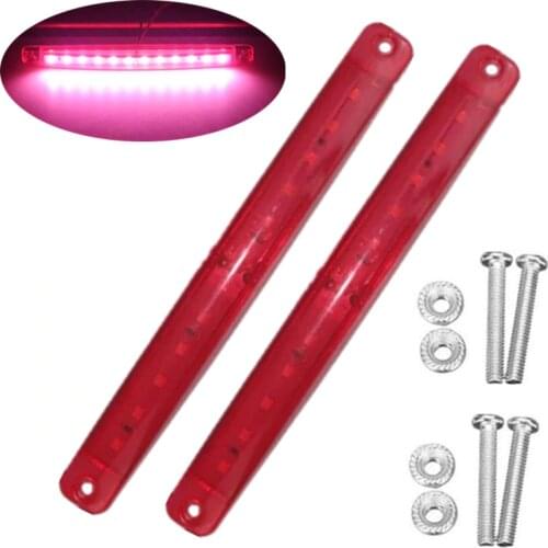 2PCS Red LED Marker Lights 12LED Parking Lights Marker LED 24v Side Marker Trailer Lights in 24v For Truck