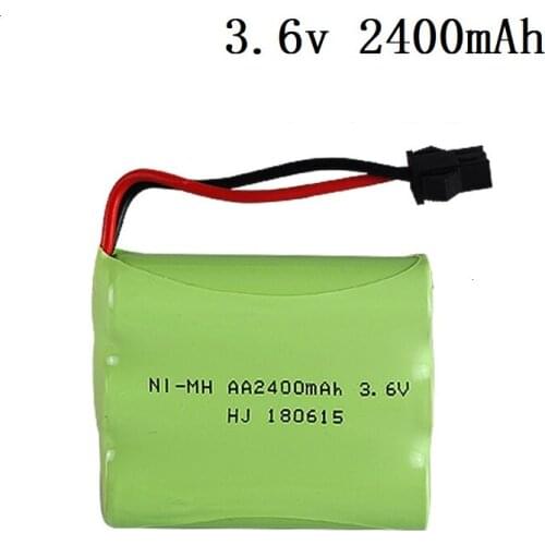 3.6v 2400mAh Battery Charger sets For RC Cars Robots Tanks Train Gun Boats Aa NiMH Battery 700mah 3.6v Rechargeable Battery Pack