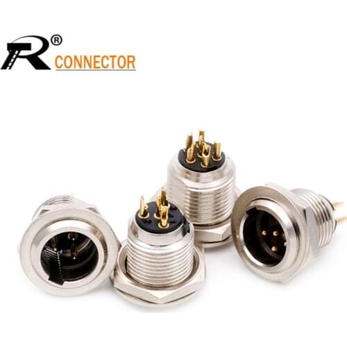 1pc Mini XLR 3 4 5 Pin Male Chassis Panel Socket Plug Small XLR Audio Microphone MIC Connector