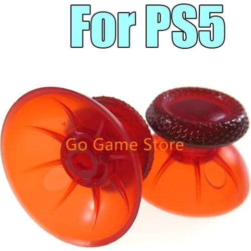 50pcs for PS5 Mushroom Cap Colorful Transparent 3D Analog Thumb Sticks for PS5 Controller 3D Rocker Joystick Cap Shell