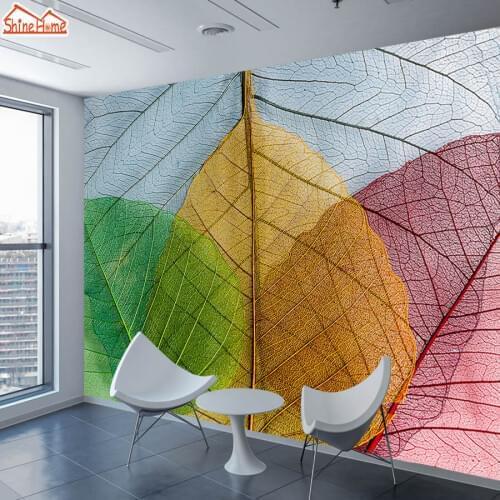 8d Crystal Silk Mural Wallpaper 3d Wall Paper Papers Home Decor Wallpapers for Living Room Self-adhesive Film Leaves Murals Roll