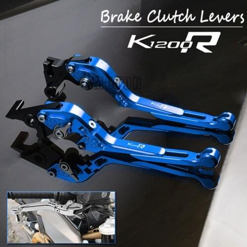 Motorcycle CNC Aluminum Brake Clutch Levers For BMW K1200R 2005-2008 K1200R SPORT 2006-2008 Adjustable Folding Lever K 1200 R