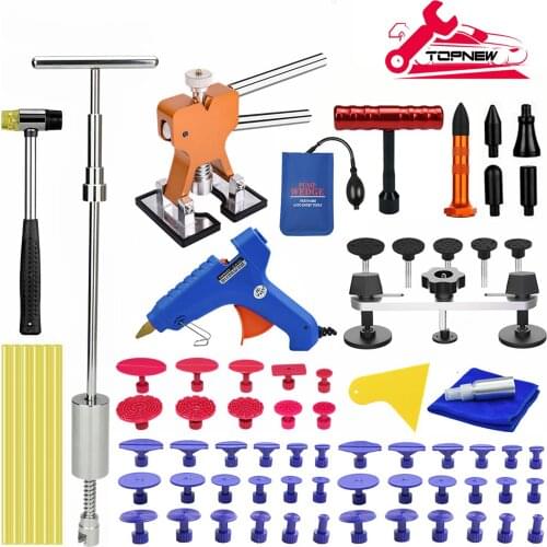 Auto Paintless Dent Repair Tools Include Glue Gun Dent Puller Slide Hammer Dent Lifter Different Size Tabs Bridge Puller Car Rep
