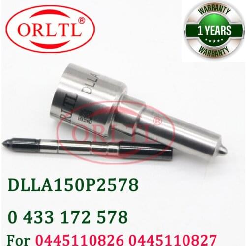 ORLTL Auto parts Nozzle DLLA150P2578 0 433 172 578 diesel Injector Nozzle DLLA 150 P 2578 0433172578 For 0445110826 0445110827