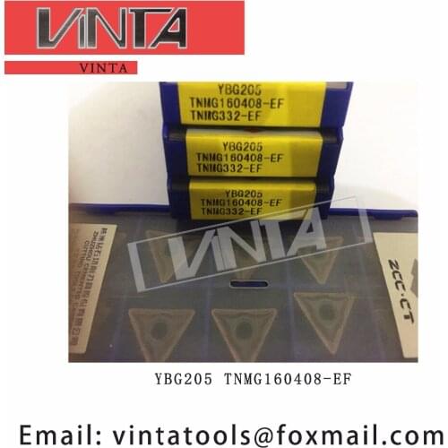 Free shipping high quality 10pcs/lots YBM153 YBG205 YBG202 TNMG160408-EF cnc carbide turning inserts