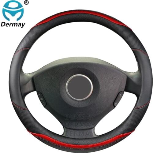 For Renault Modus Grand Modus 2004-2012 Car Steering Wheel Cover Microfiber Leather + Carbon Fiber Fashion Auto Accessories