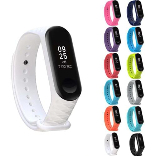 Colorful Strap for Xiaomi band 3 Newest Silicone Wrist Strap for Mi 4 Smart Bracelet Wristband Replacemet for MiBand Accessories